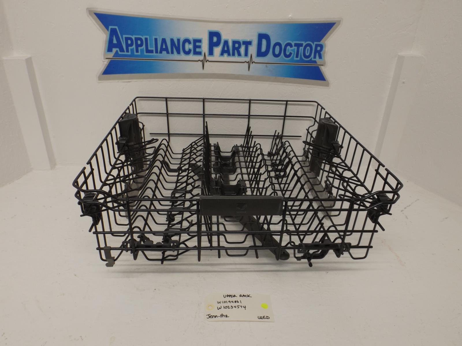 Jenn-Air Dishwasher W10194861 W10234574 Upper Rack Used Jenn-Air Dishwasher W10194861 W10234574 Upper Rack Used